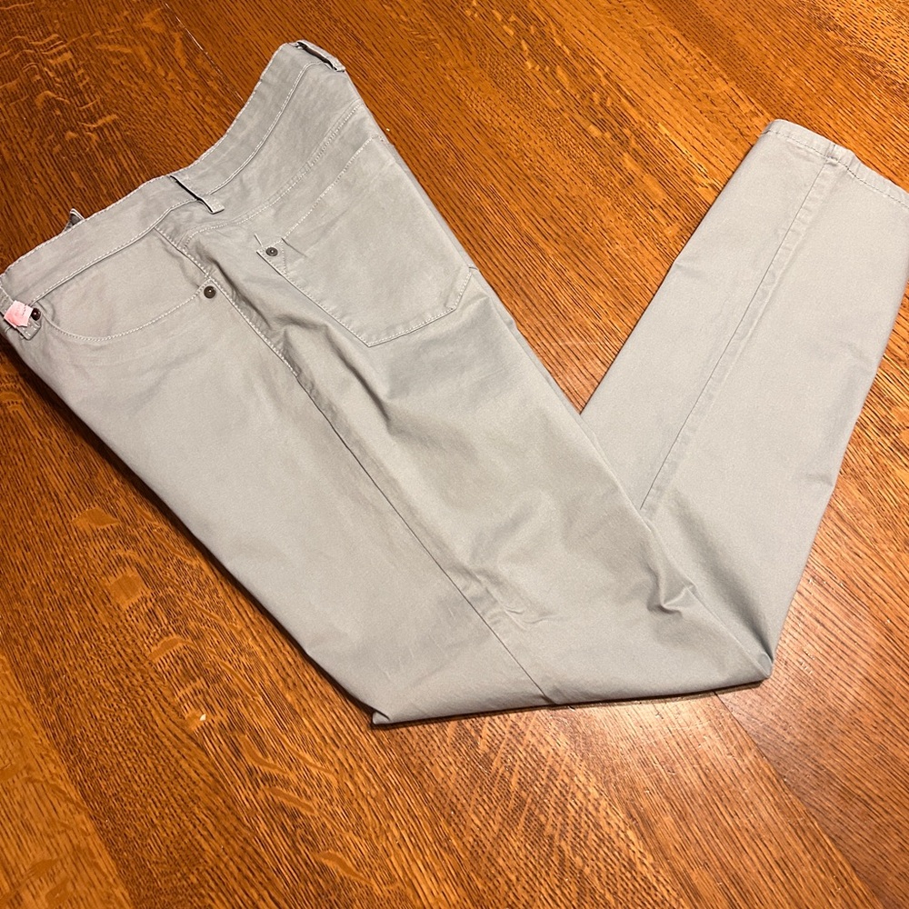 Paper Denim & Cloth, Twill Light Gray Men's Pants Size 34x32